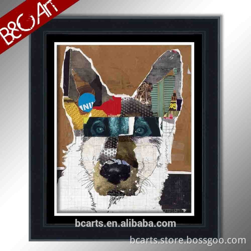 New arrival colorful cartoon German Shepherd dog wall painting for nursery school